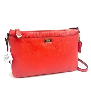 COACH MADISON LEATHER SWINGPACK Love Red